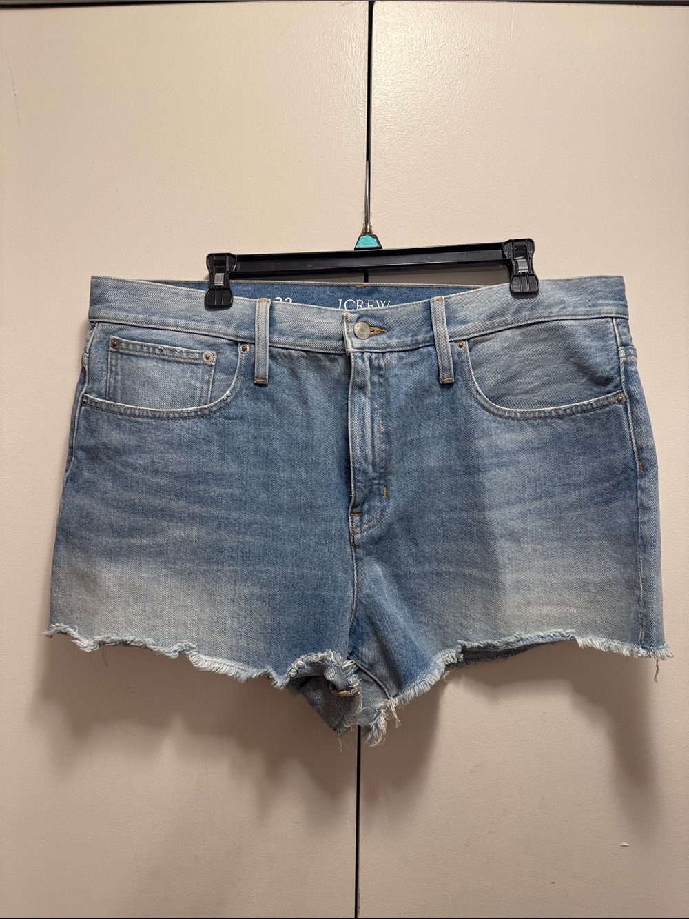 J. Crew Light Blue Distressed Denim Cutoff Shorts